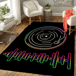 Music Record Rgb Old To New Art For Fans Area Rug Living Room Carpet Rug Regtangle Carpet Floor Decor Home Decor