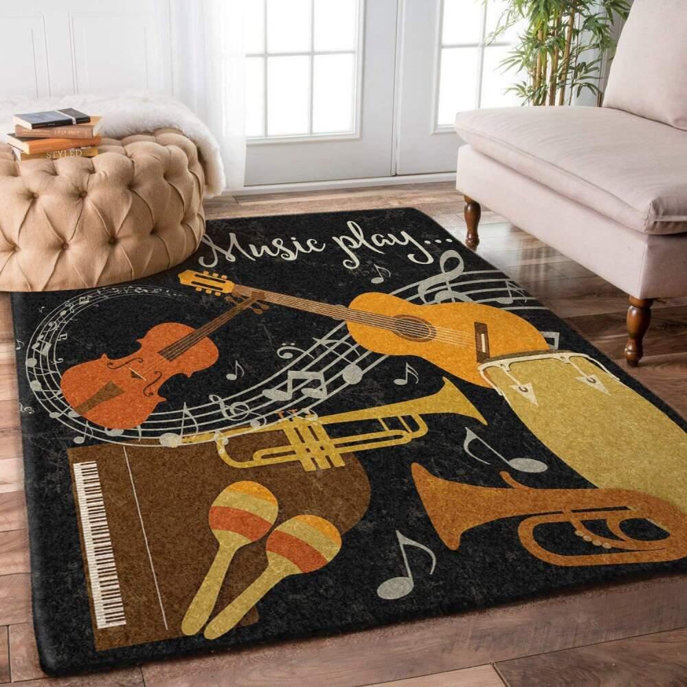 Music Rug Rcdd81F14439 Area Rug Living Room Carpet Rug Regtangle Carpet Floor Decor Home Decor