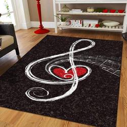 Music Rug Rcdd81F18502 Area Rug Living Room Carpet Rug Regtangle Carpet Floor Decor Home Decor
