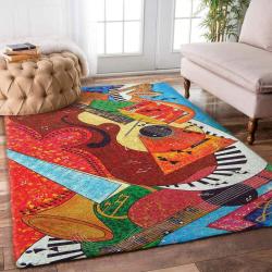 Music Rug Rcdd81F20342 Area Rug Living Room Carpet Rug Regtangle Carpet Floor Decor Home Decor