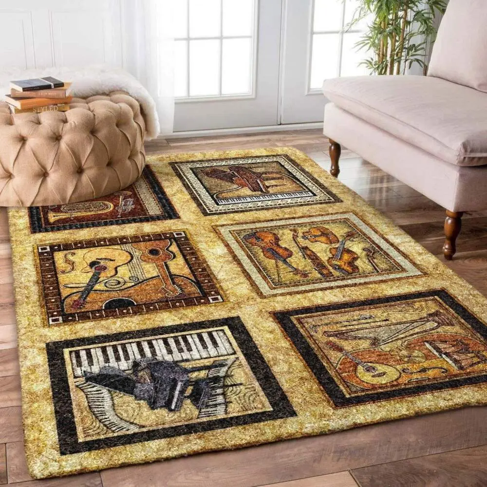Music Rug Rcdd81F20753 Area Rug Living Room Carpet Rug Regtangle Carpet Floor Decor Home Decor