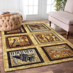 Music Rug Rcdd81F20753 Area Rug Living Room Carpet Rug Regtangle Carpet Floor Decor Home Decor