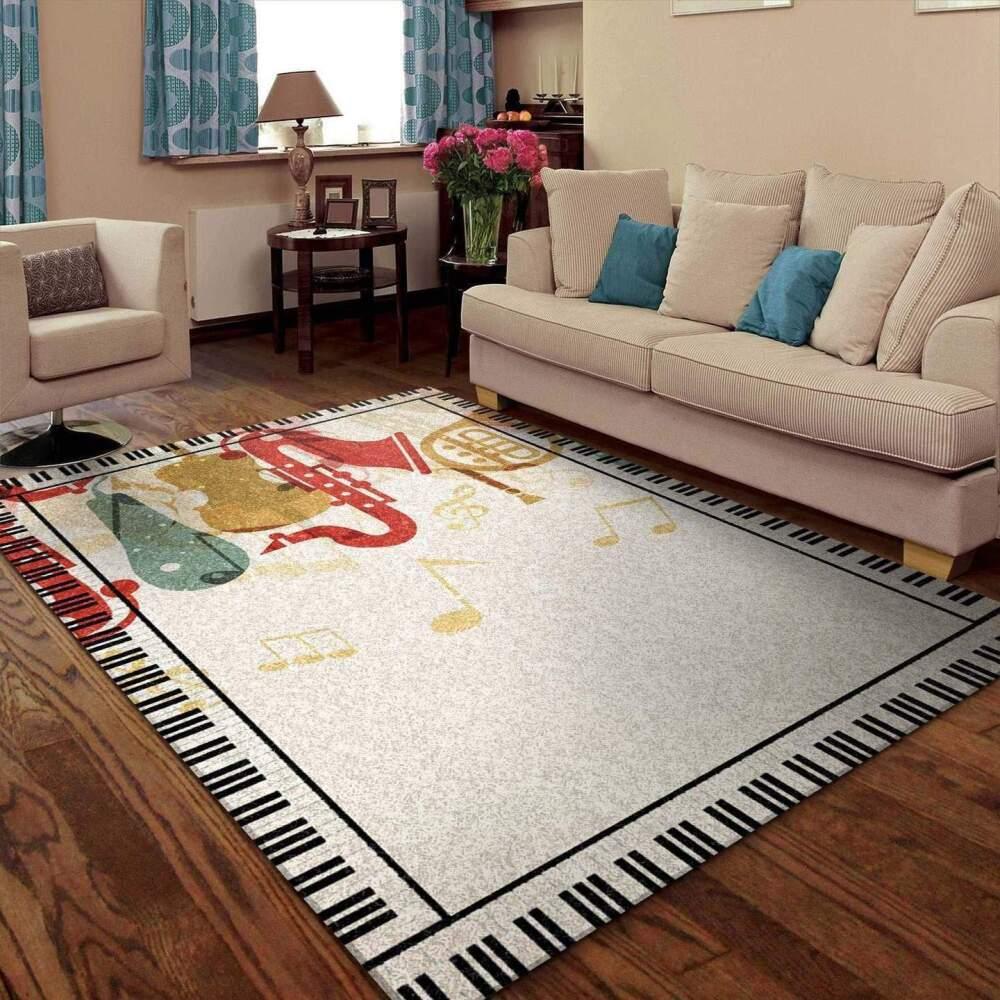 Music Rug Rcdd81F20765 Area Rug Living Room Carpet Rug Regtangle Carpet Floor Decor Home Decor