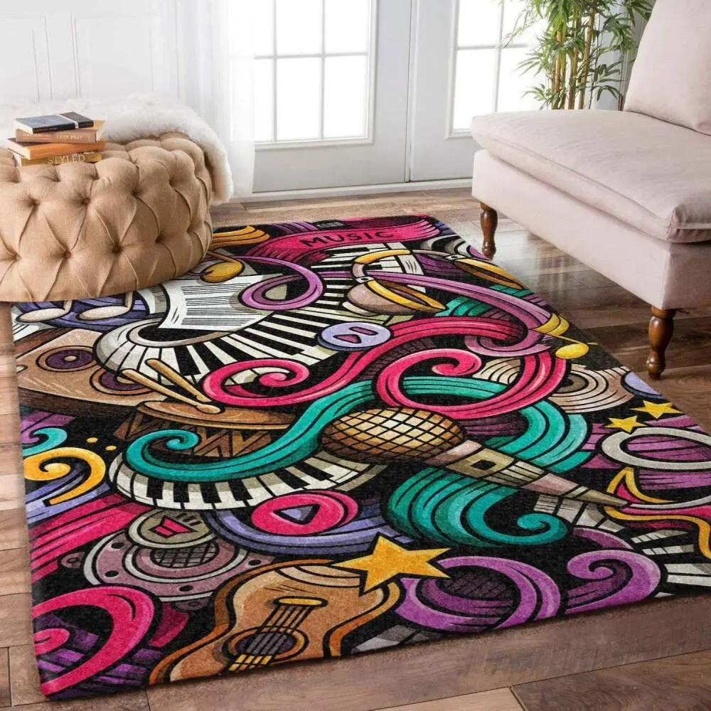 Music Rug Rcdd81F39197 Area Rug Living Room Carpet Rug Regtangle Carpet Floor Decor Home Decor