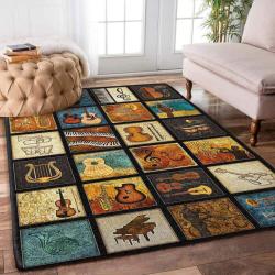 Music Rug Rcdd81F43968 Area Rug Living Room Carpet Rug Regtangle Carpet Floor Decor Home Decor