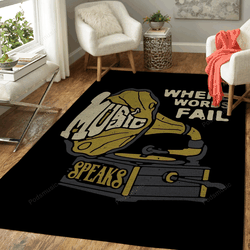 Music Typography Typography Art For Fans Area Rug Living Room Carpet Rug Regtangle Carpet Floor Decor Home Decor