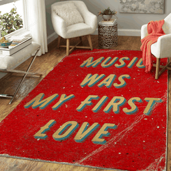 Music Was My First Love My Songbook Art For Fans Area Rug Living Room Carpet Rug Regtangle Carpet Floor Decor Home Decor