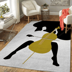 Music Woman Illustration Art For Fans Area Rug Living Room Carpet Rug Regtangle Carpet Floor Decor Home Decor