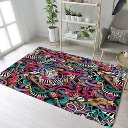 Musical Graffiti Rug Rcdd81F25047 Area Rug Living Room Carpet Rug Regtangle Carpet Floor Decor Home Decor