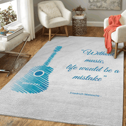 Musical Guitar Quote Music Freak Art For Fans Area Rug Living Room Carpet Rug Regtangle Carpet Floor Decor Home Decor