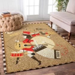 Musical Instrument Saxophones Drum Violin Guitar Rug Rcdd81F37694 Rug Regtangle Carpet Floor Decor Home Decor