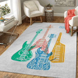 Musical Retro Artwork Music Art For Fans Area Rug Living Room Carpet Rug Regtangle Carpet Floor Decor Home Decor
