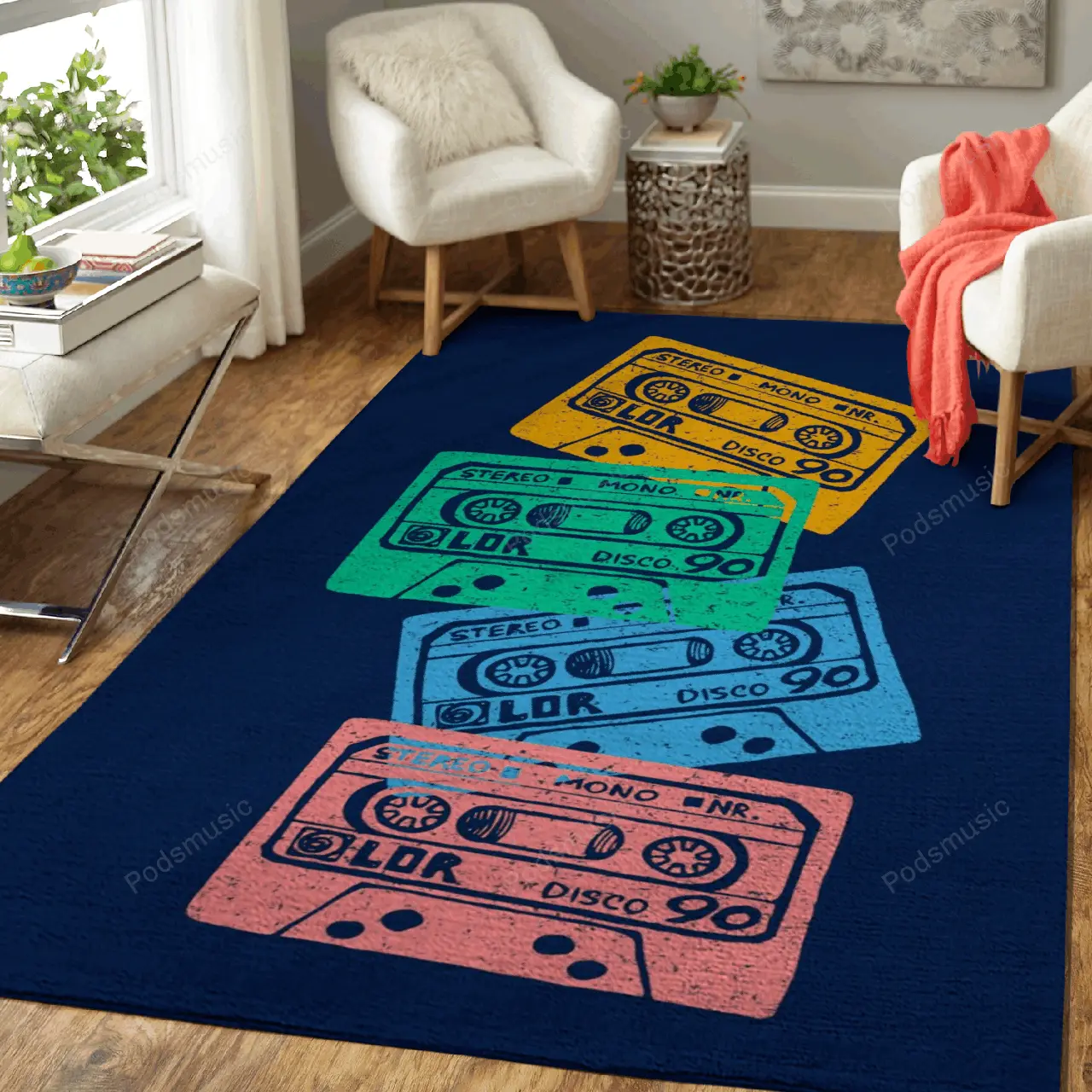 Musical Retro Artwork Tape Music Art For Fans Area Rug Living Room Carpet Rug Regtangle Carpet Floor Decor Home Decor