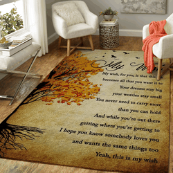 My Wish I Love Music Art For Fans Area Rug Living Room Carpet Rug Regtangle Carpet Floor Decor Home Decor
