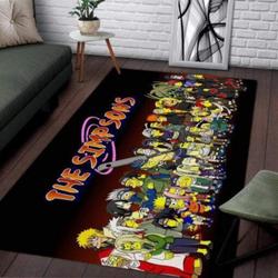 Naruto As The Simpsons Area Rug Living Room Rug Home Decor Anime Manga Ofd 03111