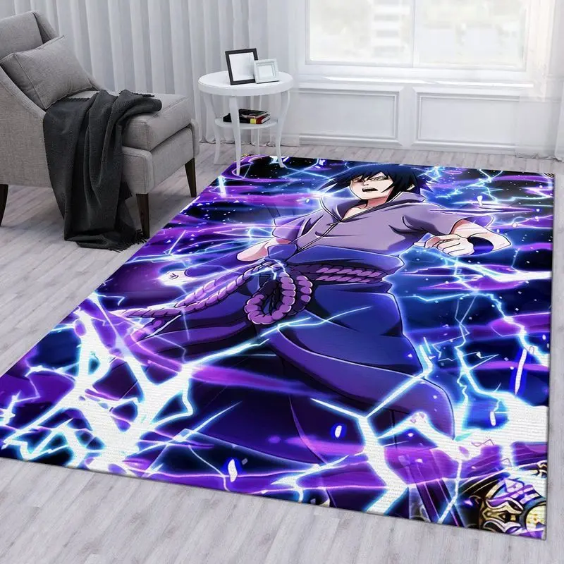 Naruto Shippuden Sasuke Uchiha Anime Area Rug Living Room And Bed Room Rug Rug Regtangle Carpet Floor Decor Home Decor