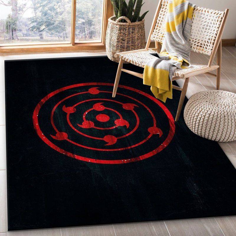 Naruto Uchiha Mangekyou Sharingan 1 Area Rug Living Room And Bed Room Rug Rug Regtangle Carpet Floor Decor Home Decor