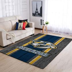 Nashville Predators Nhl Area Rugs Team Logo Living Room Regtangle Carpet