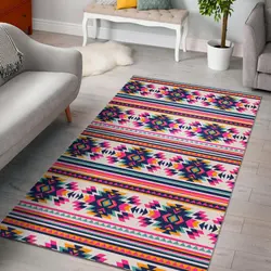 Navajo Native American Indians Aztec Tribal Print Area Rug Living Room Rug Home Decor