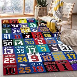 Nba Number Area Rug Living Room And Bed Room Rug Rug Regtangle Carpet Floor Decor Home Decor