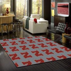 NCAA Nebraska Cornhuskers Carpet Living Room Rug Regtangle Carpet V8313 2