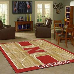 NCAA Nebraska Cornhuskers Living Room Rug Basketball Court Ofd 19120723