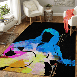 Neil Diamond Watercolor Music Legends On Stage Art For Fans Area Rug Living Room Carpet Rug Regtangle Carpet Floor Decor Home Decor