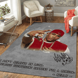 Nelly Artwork Pop Music Collection Art For Fans Area Rug Living Room Carpet Rug Regtangle Carpet Floor Decor Home Decor