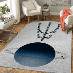 Neptune And Saturn Visual Music Art For Fans Area Rug Living Room Carpet Rug Regtangle Carpet Floor Decor Home Decor
