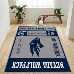 Nevada Wolfpack Ncaa Area Rug Living Room And Bed Room Rug Rug Regtangle Carpet Floor Decor Home Decor