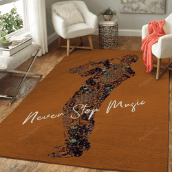 Never Stop Music Art Music Art For Fans Area Rug Living Room Carpet Rug Regtangle Carpet Floor Decor Home Decor