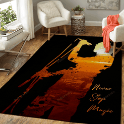 Never Stop Music Singer Music Art For Fans Area Rug Living Room Carpet Rug Regtangle Carpet Floor Decor Home Decor