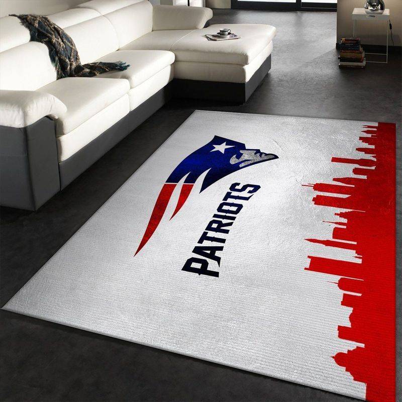New England Patriots Nfl 17 Living Room And Bed Room Rug Regtangle Carpet