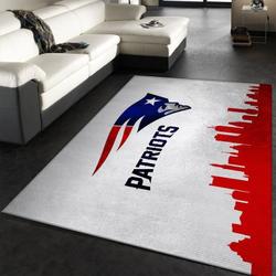 New England Patriots Nfl 17 Living Room And Bed Room Rug Regtangle Carpet