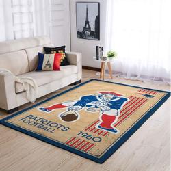 New England Patriots Nfl Rugs Retro Style Living Room  Rug Regtangle Carpet