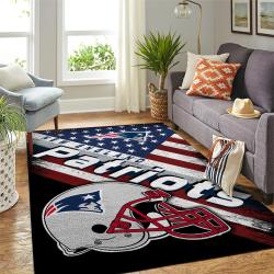 New England Patriots Nfl RugsAmerican Flag Style Living Room Regtangle Carpet