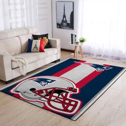 New England Patriots Nfl Rugs Team Logo Helmet Living Room Regtangle Carpet