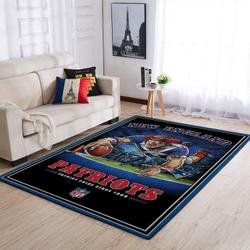 New England Patriots Area Rug Living Room Rug Home Decor NFL Team Logo