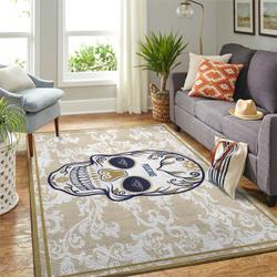 New Orleans Pelicans Nba Rugs Skull Flower Style Living Room Regtangle Carpet
