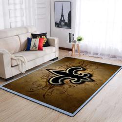 NFL New Orleans Saints Living Room Christmas Gift Rug Regtangle Carpet V11153