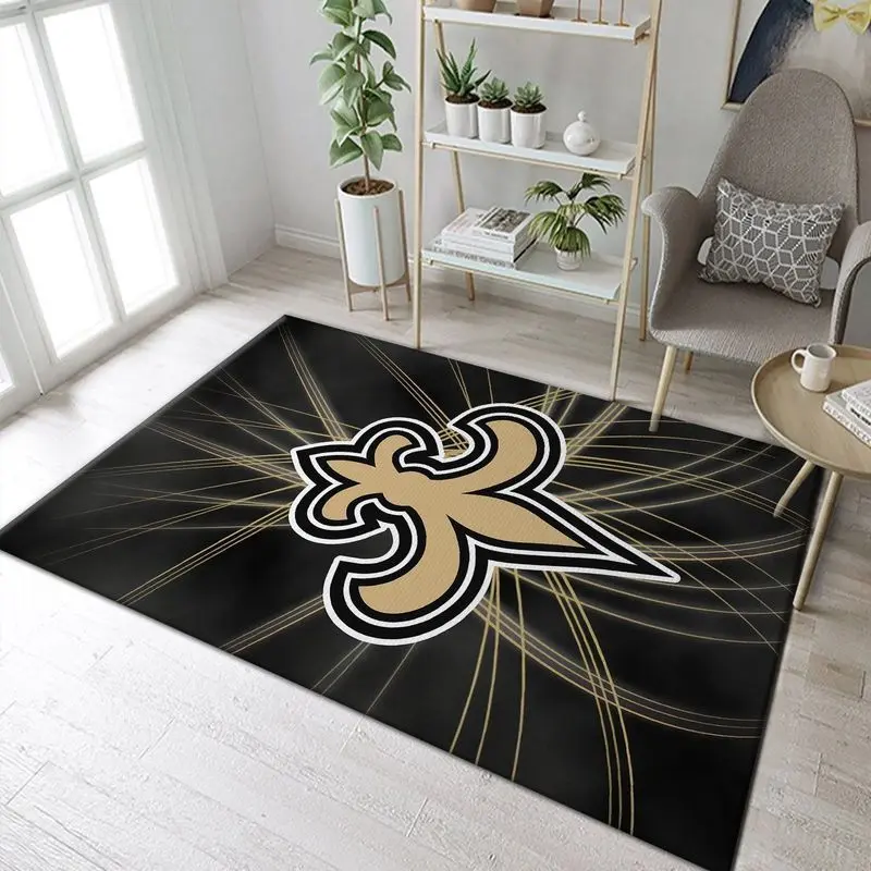 New Orleans Saints Nfl 14 Living Room And Bed Room Rug Rug Regtangle Carpet