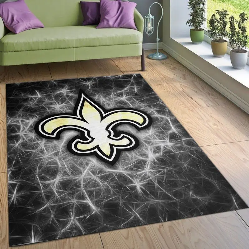 New Orleans Saints Nfl 8 Living Room And Bed Room Rug Regtangle Carpet