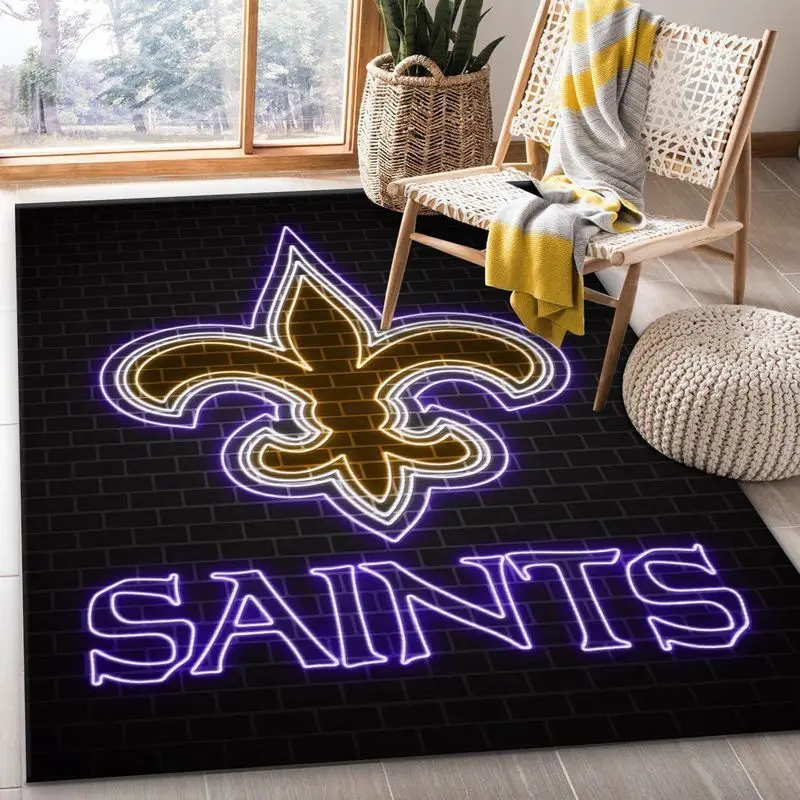 New Orleans Saints Nfl 9 Living Room And Bed Room Rug Rug Regtangle Carpet