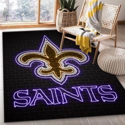New Orleans Saints Nfl 9 Living Room And Bed Room Rug Rug Regtangle Carpet