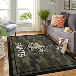 New Orleans Saints Nfl Camo Style Living Room Carpet Home Rug Regtangle Carpet