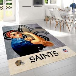 New Orleans Saints Nfl Team Logo Rug Bedroom Rug Family Gift Us Decor