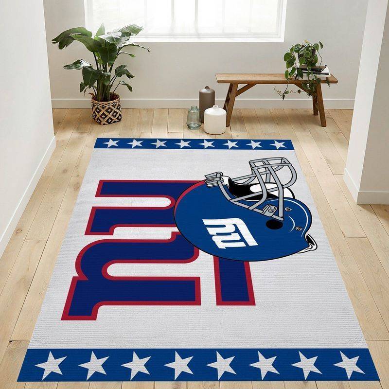 New York Giants Nfl 7 Area Rug Living Room And Bed Room Rug Regtangle Carpet
