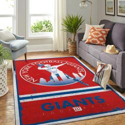 New York Giants Nfl Retro Style Living Room Carpet Sports Rug Regtangle Carpet