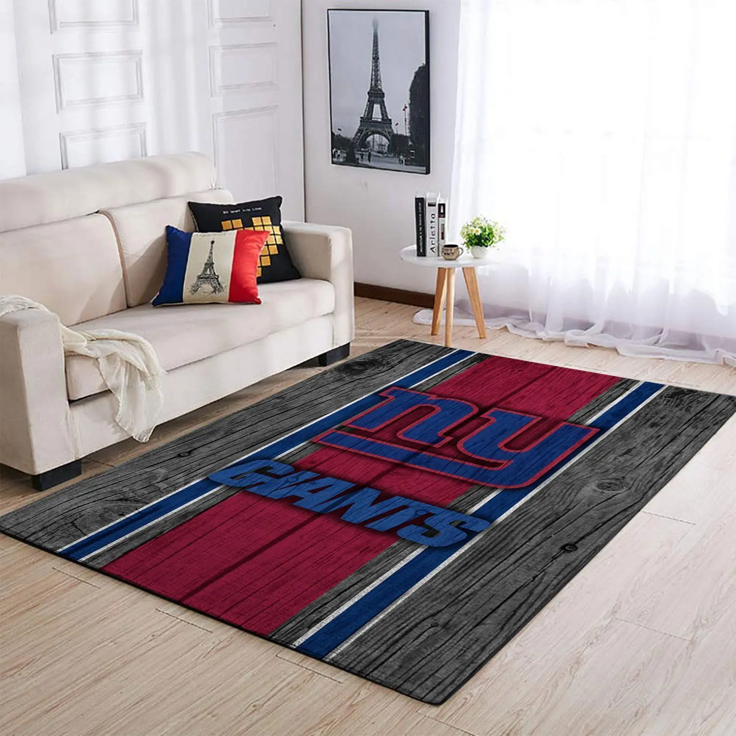 New York Giants Nfl Wooden Style Living Room Carpet Sports Rug Regtangle Carpet