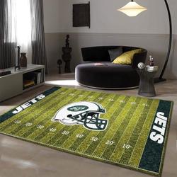 New York Jets Nfl Football Team Logo Carpet Area Rug Living Room Carpet Rug